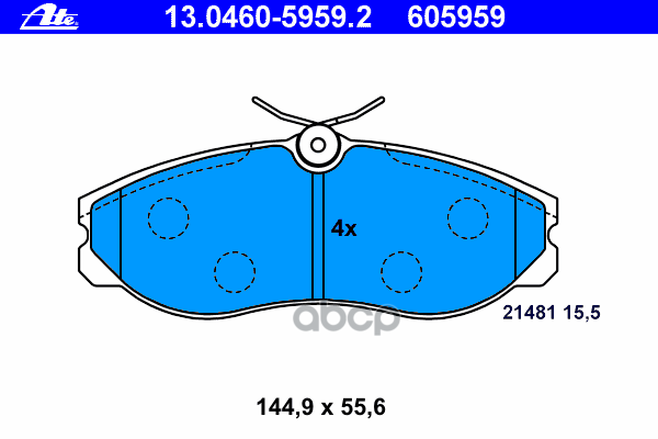 Колодки Тормозные Дисковые Передн, Ford: Maverick 2.4 I/2.4 I/2.7 Td 93-98  Nissan: Serena 1.6 16V/2.0 16V/2.0 D/2.3 D 92-01,...