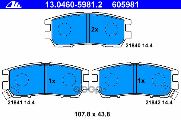 Колодки Тормозные Дисковые Задн, Mitsubishi: Pajero Ii 2.4/2.5 Td 4Wd/2.5 Tdic/2.8 Td/3.0 V6 24V/3.0 V6 4Wd/3.5 V6 24V/3.5 V6...