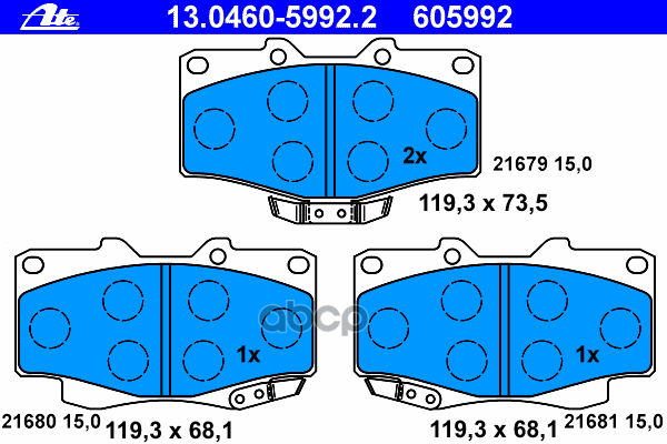 Колодки Тормозные Дисковые Передн, Toyota: 4 Runner 3.0 87-96, Hilux Ii C Бортовой Платформой 2.4 4Wd/2.4 D 4Wd/2.4 D 4Wd/2.4...