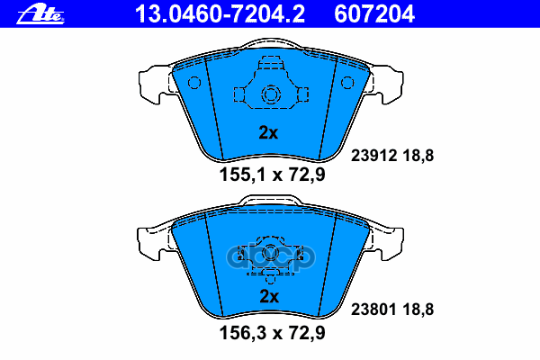 Колодки Тормозные Дисковые Передн, Ford: Focus Ii 2.5 St 04-  Mazda: 3 2.3 Mps 03-09, 3 2.3 Mps Turbo 09-  Saab: 9-3 1,8T Bio...