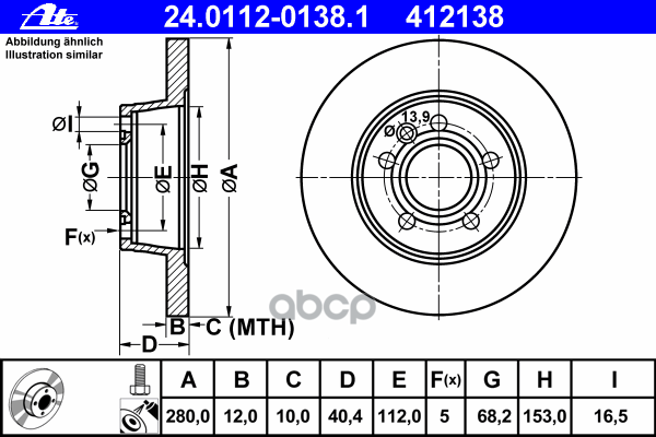 Диск Тормозной Задн, Vw: Transporter Iv C Бортовой Платформой 1.9 D/1.9 Td/2.0/2.4 D/2.4 D Syncro/2.5/2.5 Syncro/2.5 Tdi/2.5 ...