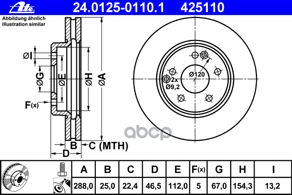 Диск Тормозной Передн, Chrysler: Crossfire 3.2 03-07, Crossfire Roadster 3.2 04-07  Mercedes-Benz: C-Class C 200 Kompressor/C...