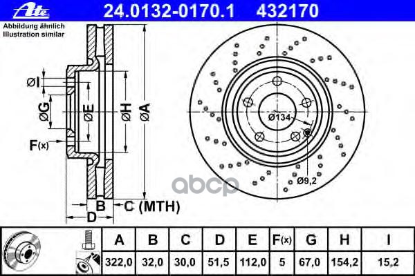 Диск Тормозной Mercedes-Benz Cls (C218) 11- Ate арт. 24.0132-0170.1