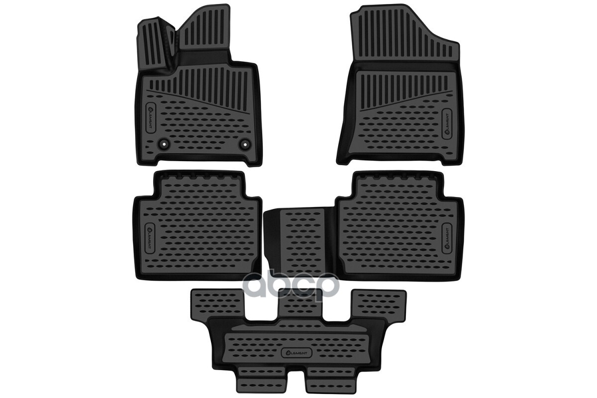 Коврики 3D в салон подходят для HYUNDAI Santa Fe V (MX5) 2023-, 7 мест, 5шт. (полиуретан) / Хендай Autofamily арт. ELEMENT3DA...