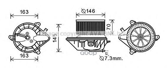 Вентилятор Отопителя Citroen Berlingo  Peugeot Partner Ava арт. cn8292