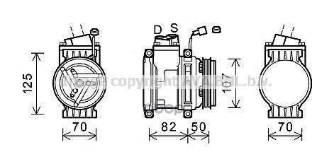 Компрессор Кондиционера Chevrolet Aveo T250  T255 Ava арт. ctk041
