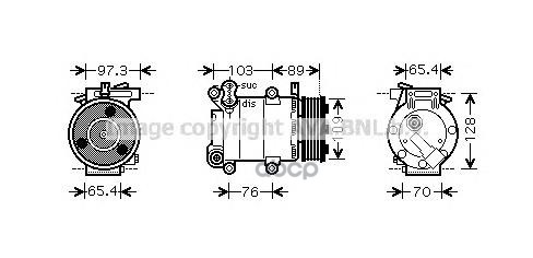 Компрессор Кондиционера Ford: C-Max 1.8/1.8 Flexifuel/2.0/2.0 Cng/2.0 Lpg 07-, Focus C-Max 1.8/2.0 03-07, Focus Ii (Da) 1.8/1...