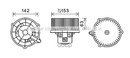 Вентилятор отопителя салона Hyundai Elantra III  Lantra III Ava арт. hy8398