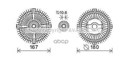 Вискомуфта Вентилятора Mercedes 210 D Ava арт. msc548