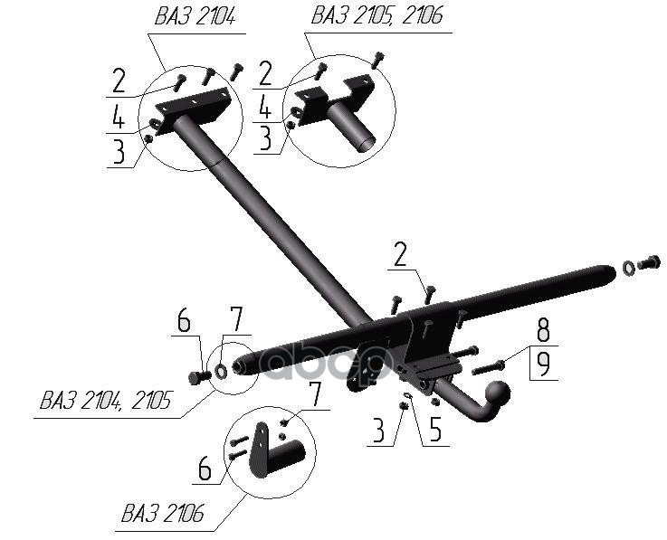 Фаркоп Vaz04 AvtoS арт. VAZ04