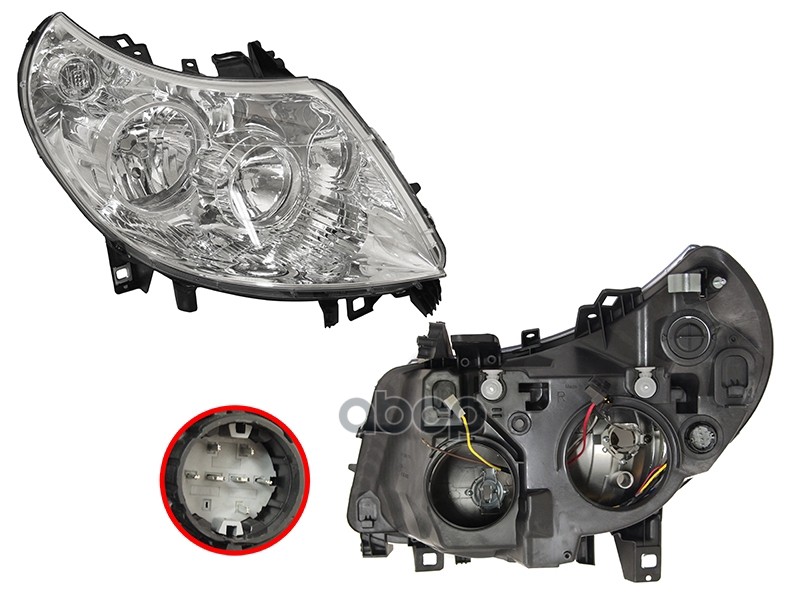 Фара Peugeot Boxer 06-14 / Citroen Jumper 06-14 / Fiat Ducato 06-14 (Справа/ С электрокорректором/ 7 Ayfar арт. 505206