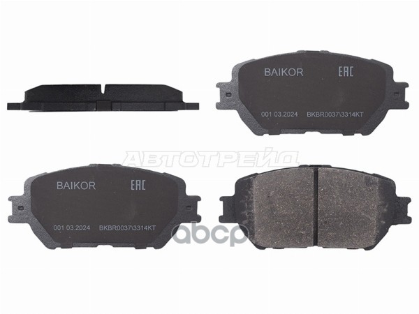 Колодки тормозные (Спереди) Toyota Camry (XV30) 01-06 / Crown 03-08 BAIKOR арт. BKBR0037