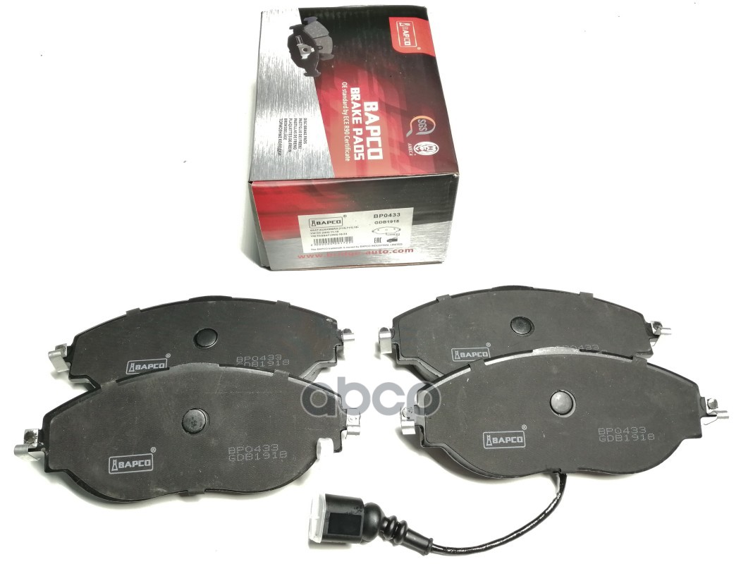 Колодки тормозные дисковые передние BAPCO BP0433 BAPCO арт. BP0433