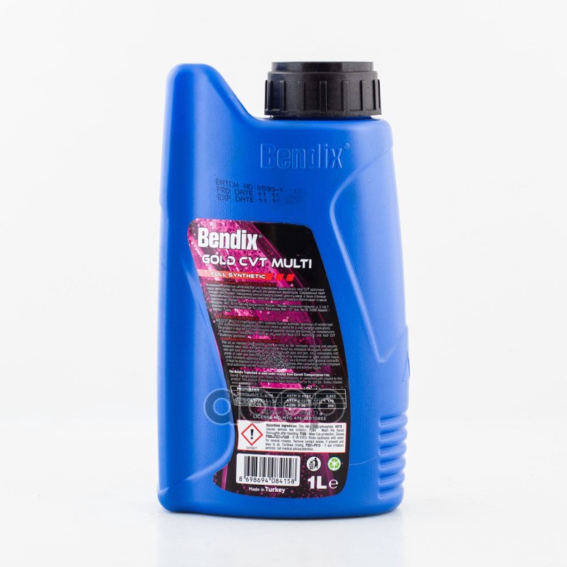 Масло Трансмиссионное 1Л.  Синтетика Bendix Gold Cvt Multi Toyota Cvtf Tc/Cvtf Fe Nissan Ns-2  Honda BENDIX арт. 183059b