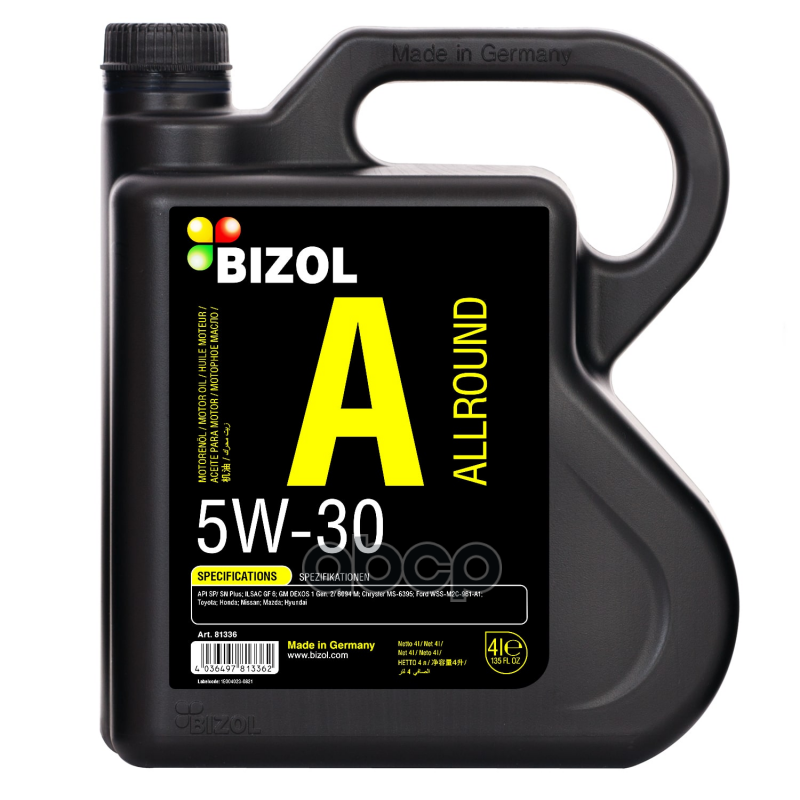 BIZOL Масло Моторное Bizol Allround 5W-30  4Л