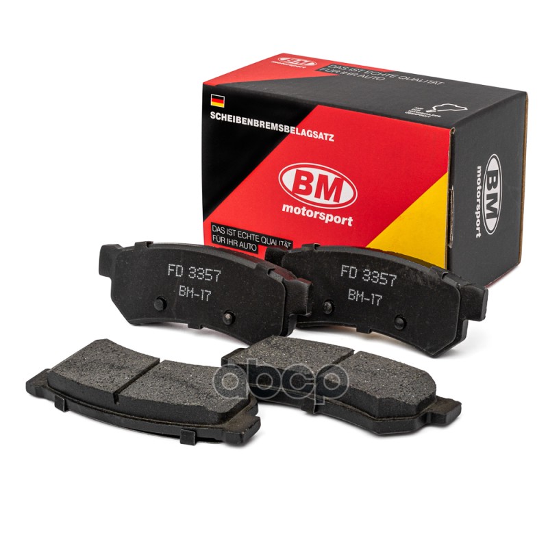 Колодки тормозные дисковые задние FD3357 BM-Motorsport арт. FD3357