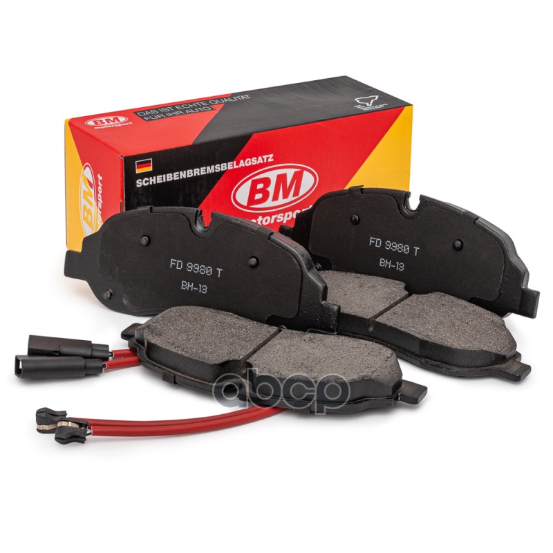 Колодки тормозные дисковые передние, усиленные, с датчиком  FD9980T BM-Motorsport арт. FD9980T