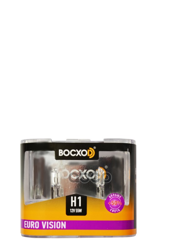 Лампа (Euro Vision +50%) H1 55W 12V (К-Т 2Шт.) BOCXOD арт. 80511CEV2BOX