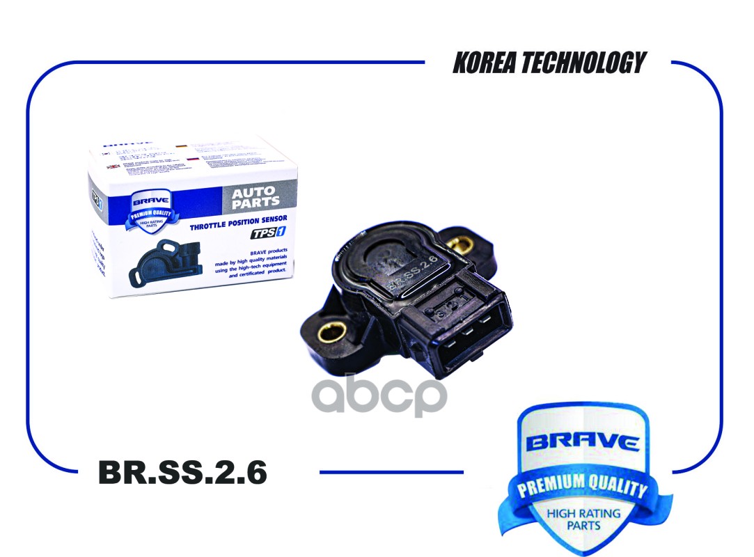 Датчик положения дроссельной заслонки 35102-02000 BR.SS.2.6 Santa FE, Sonata,Optima,Sportage BR.SS.2.6 BRAVE арт. BR.SS.2.6