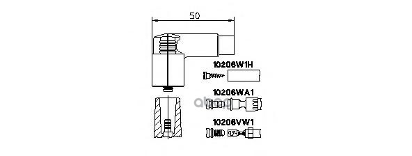 Наконечник в/в провода BREMI арт. 10206vw1