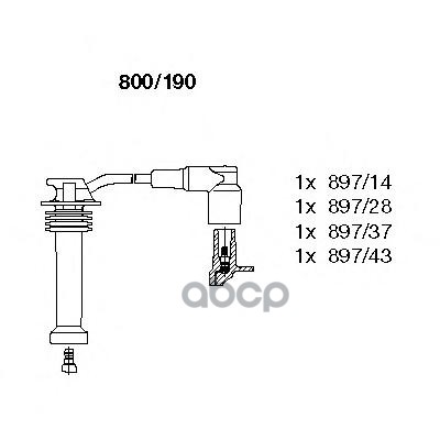 Провода в/в к-т Ford Focus/Fiesta BREMI арт. 800/190