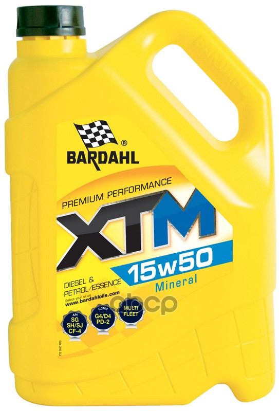 Bardahl 15W50 Xtm Sj/Cf-4 5L (Минеральное Моторное Масло)