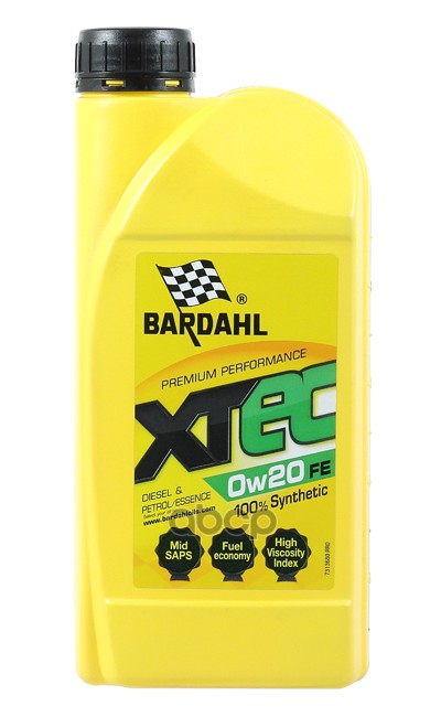 Bardahl Масло Моторное Bardahl Xtec 0W20 Fe C5 Vw Синтетическое 1 Л 36801