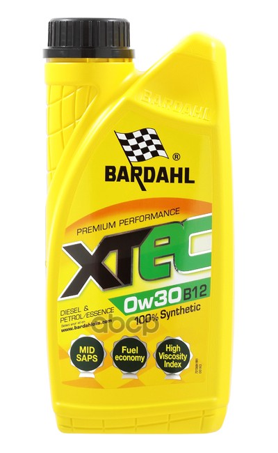 Bardahl Масло Моторное Bardahl Xtec 0W30 B12 C2 Bmw Синтетическое 1 Л 36841