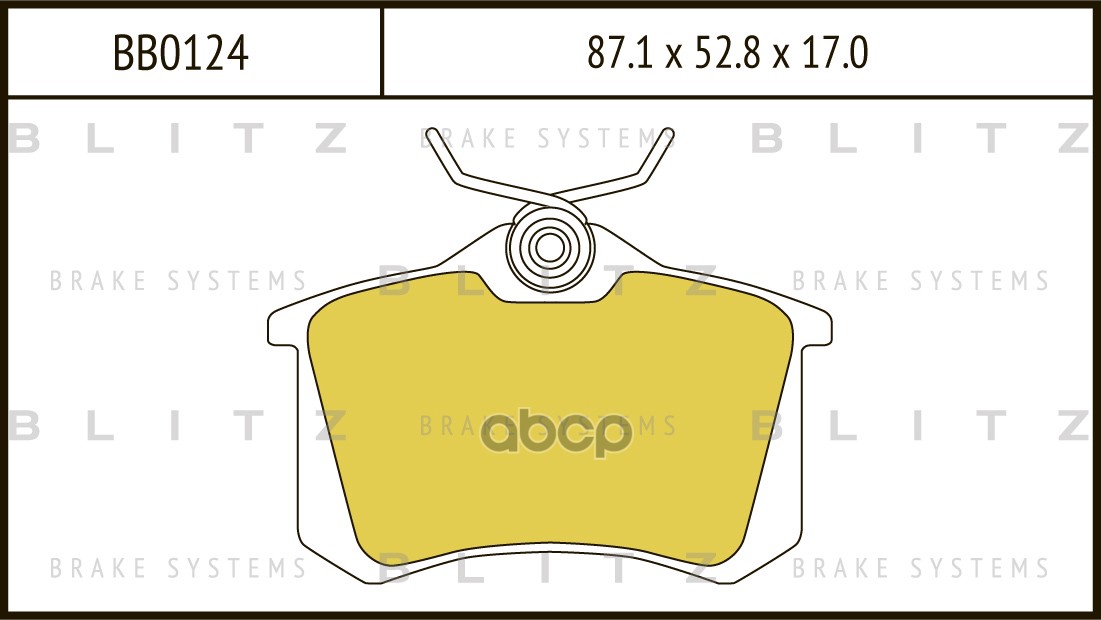 Колодки тормозные дисковые задние AUDI A3/A4 96-SKODA Octavia/Rapid 99-VW Golf/Passat/Sharan 92- BB0124 Blitz арт. BB0124