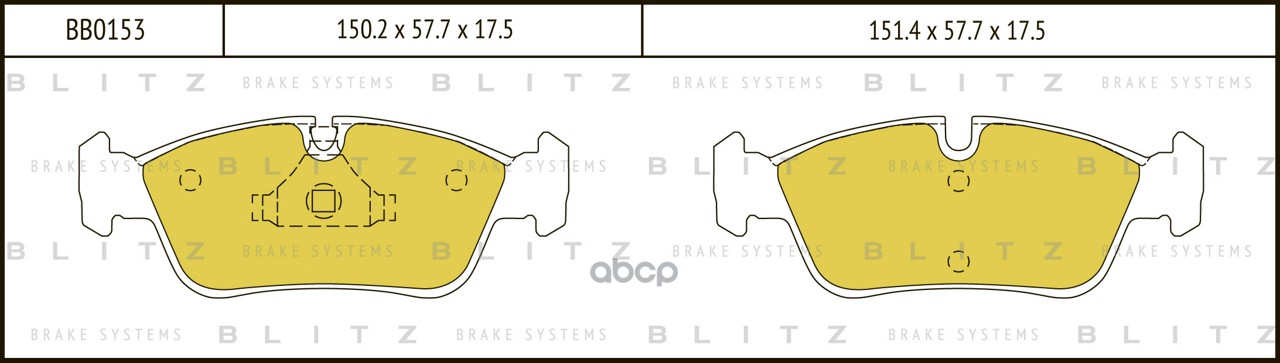 Колодки тормозные дисковые передние Blitz арт. BB0153