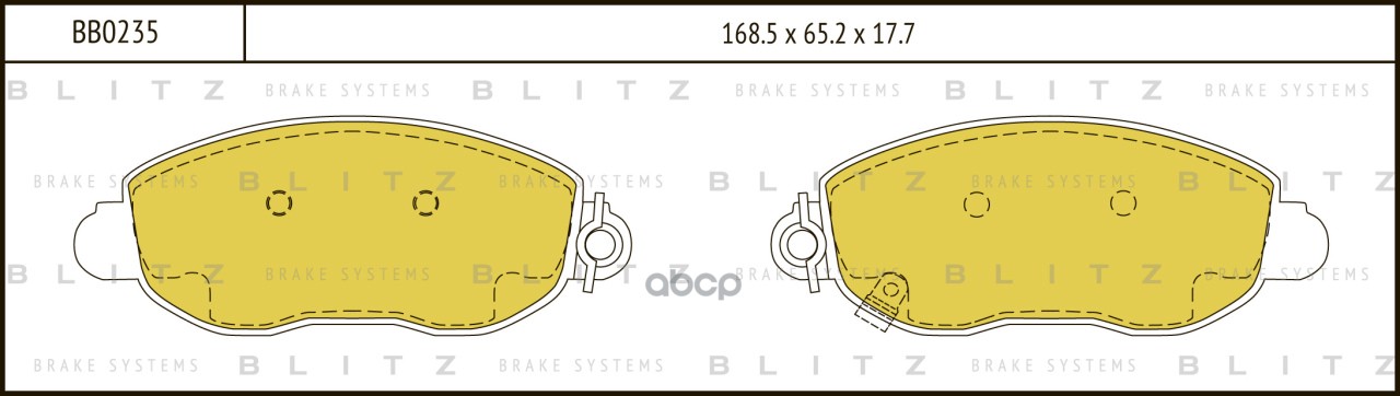 Колодки Тормозные Дисковые Ford Transit 00-> Blitz арт. BB0235
