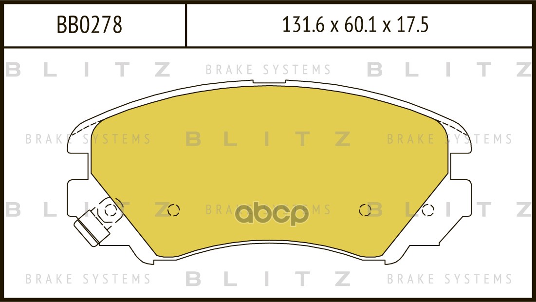 Колодки тормозные дисковые передние HYUNDAI Sonata/Coupe/Tucson 01-KIA Soul/Optima/Magentis 01- BB0278 Blitz арт. BB0278