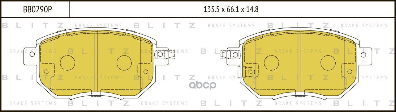 Колодки Тормозные Дисковые Infiniti Fx35/Fx45 03->/Nissan Murano 05->/Subaru Forester 02-> Blitz арт. BB0290P