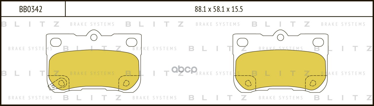 Колодки Тормозные Дисковые Lexus Gs300/Gs430 05-> Blitz арт. BB0342