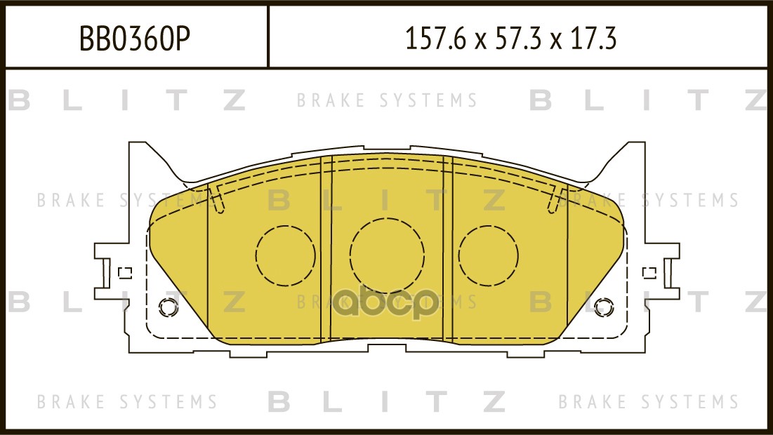 Колодки тормозные дисковые передние TOYOTA Camry 07- BB0360P Blitz арт. BB0360P
