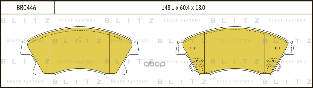 Колодки тормозные дисковые передние Blitz арт. BB0446