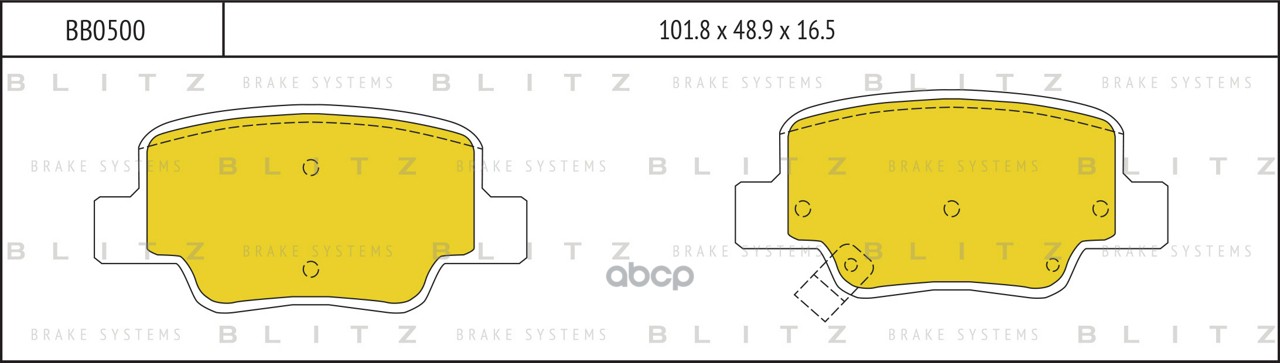 Колодки Тормозные Дисковые Toyota Verso 09-> Blitz арт. BB0500