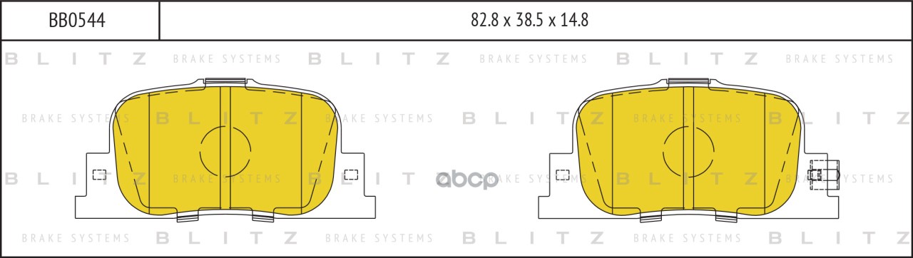 Колодки Тормозные Дисковые Lifan Solano 08-> Byd F3 08-> Blitz арт. BB0544