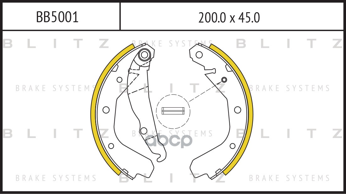 Колодки Тормозные Барабанные | Перед | Blitz арт. BB5001
