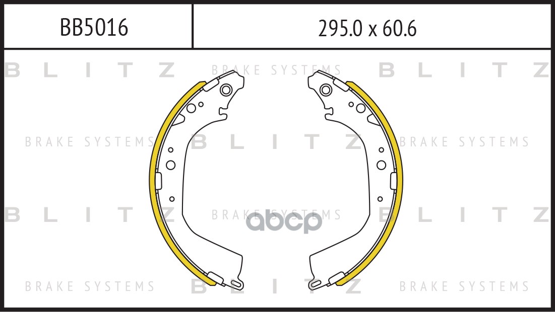 Колодки Тормозные Барабанные Nissan Patrol 89->/Toyota Land Cruiser 74-> Blitz арт. BB5016