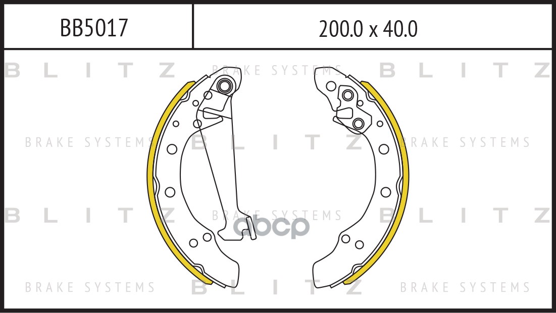 Колодки тормозные барабанные VW Golf/Polo 91- BB5017 Blitz арт. BB5017