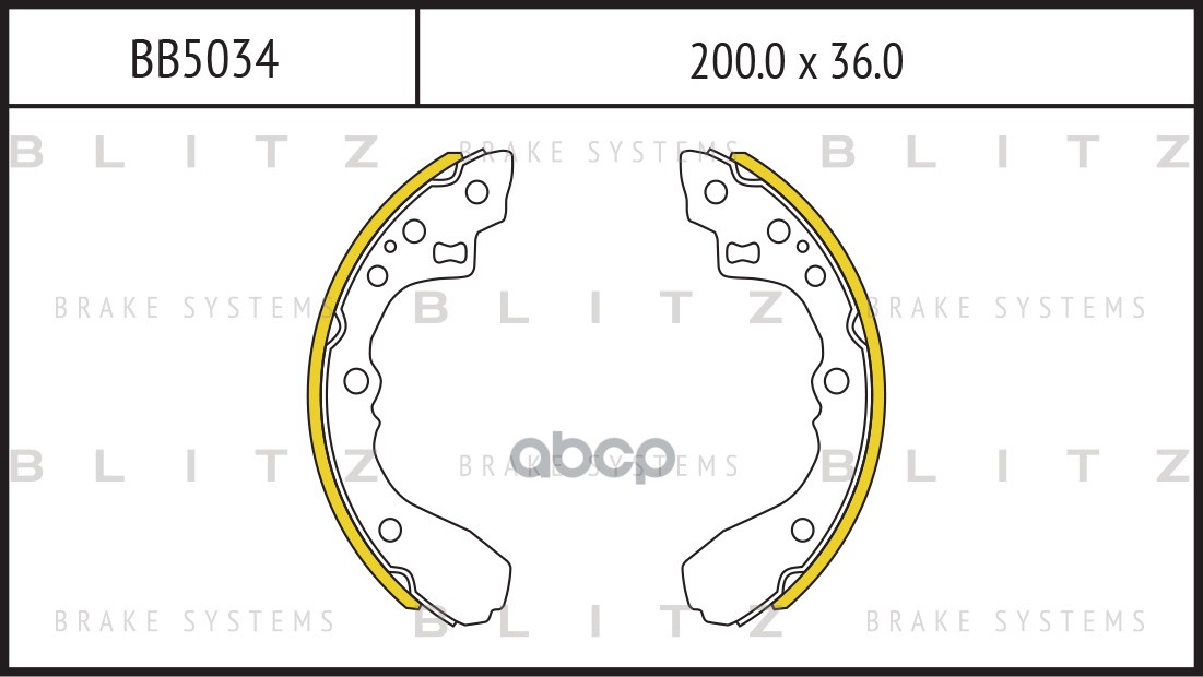 Колодки тормозные барабанные Blitz арт. BB5034