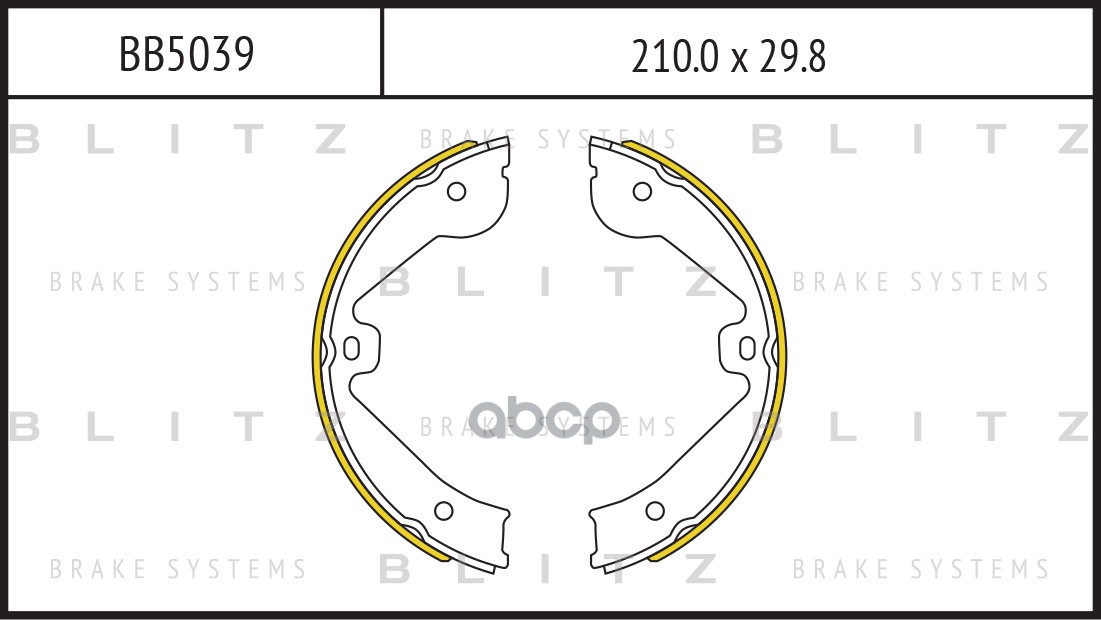 Колодки тормозные барабанные AUDI Q7 06-PORSCHE Cayenne 02-VW Toureg 02- BB5039 Blitz арт. BB5039