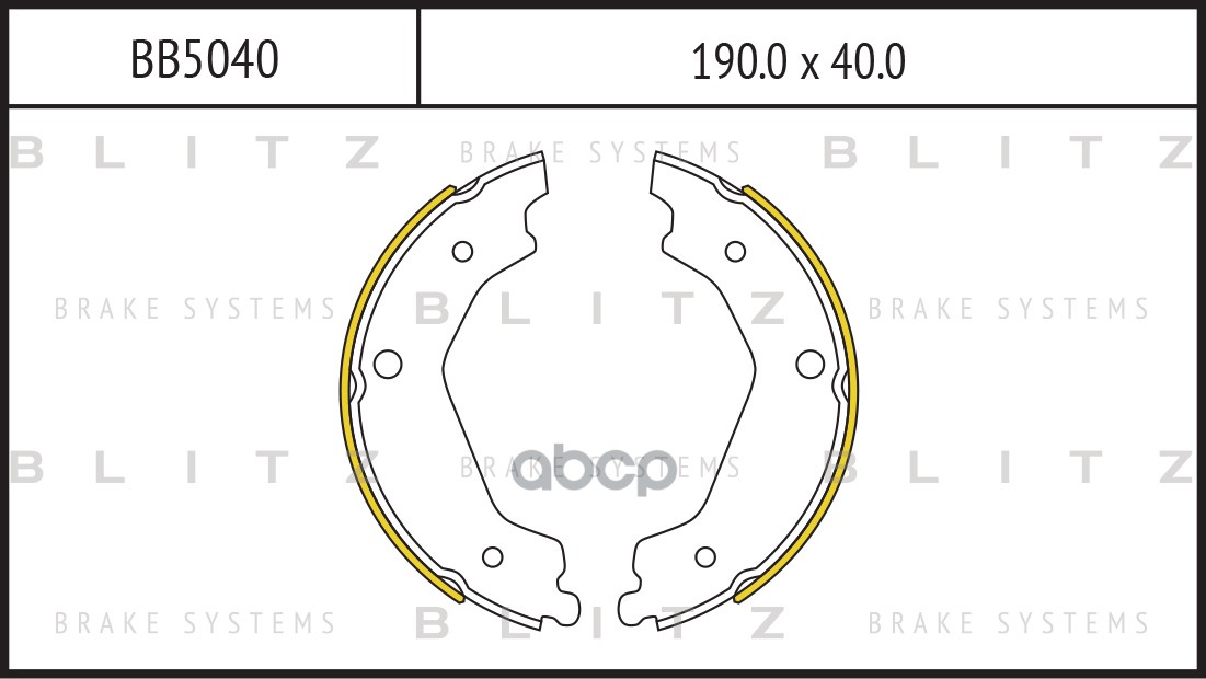 Колодки Тормозные Барабанные Kia Sorento 2002 >> Blitz арт. BB5040