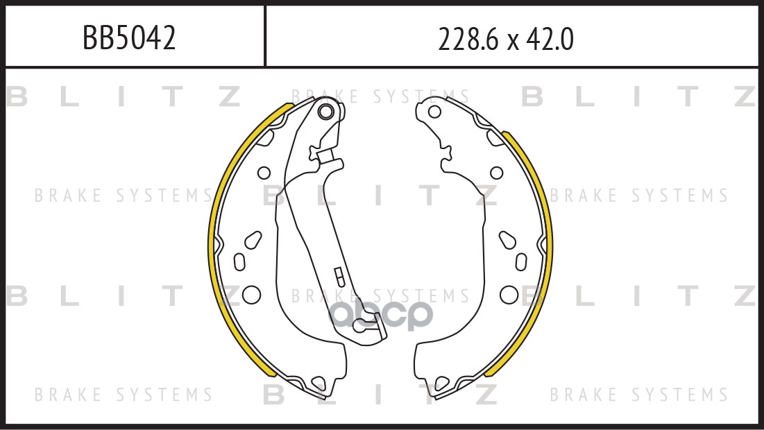 Колодки тормозные барабанные FORD Focus 04- BB5042 Blitz арт. BB5042