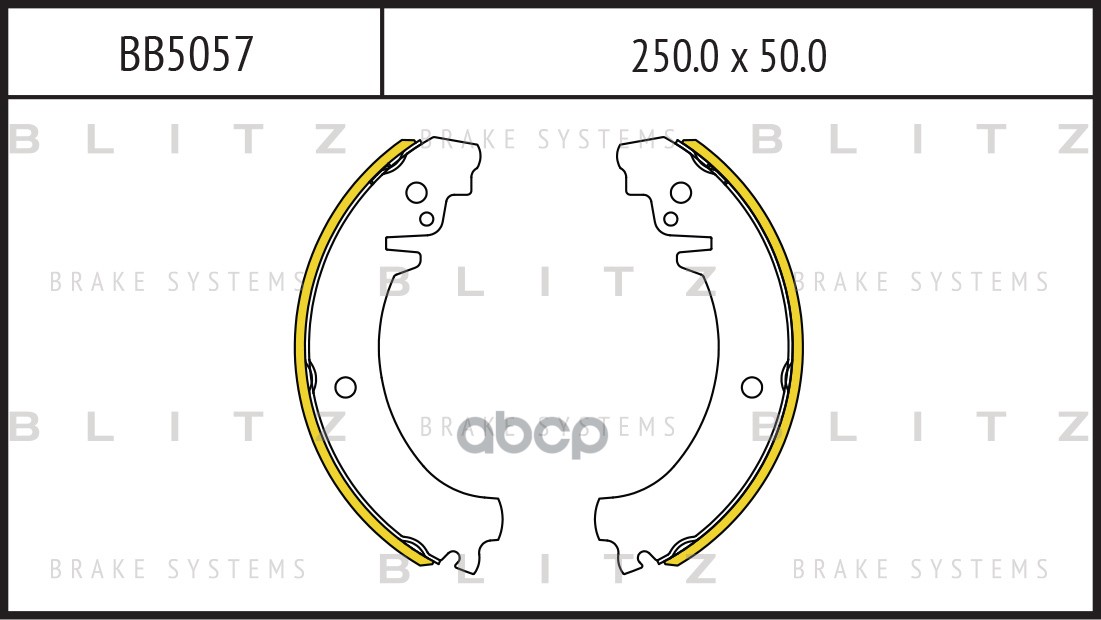 Колодки Тормозные Барабанные | Перед | Blitz арт. BB5057