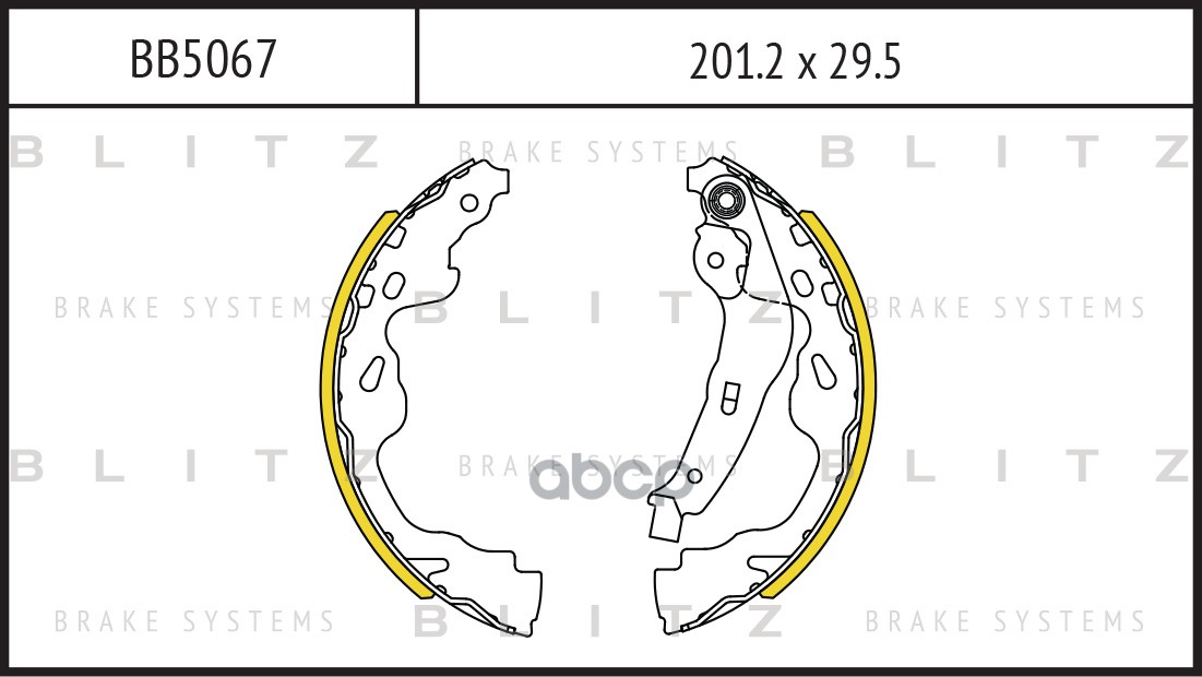 Колодки тормозные барабанные Blitz арт. BB5067