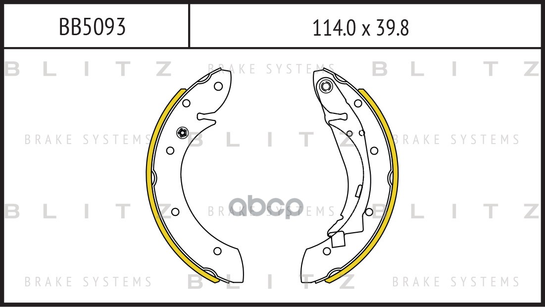 Колодки тормозные барабанные Blitz арт. BB5093
