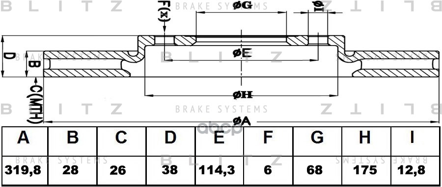Диск тормозной передний вентилируемый NISSAN Pathfinder/Navara 05- BS0250 Blitz арт. BS0250
