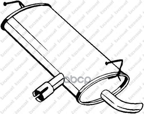 Глушитель основной (задняя часть) NISSAN Qashqai (J10) 06-> mot.2,0L BOSAL 145-203 Bosal арт. 145-203